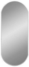 ezüstszínű ovális falitükör 70 x 30 cm
