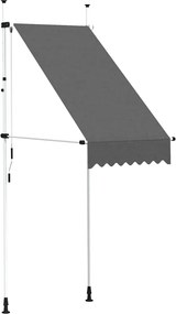 vidaXL kézzel feltekerhető antracitszürke napellenző 100 cm