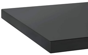 2 db fekete rozsdamentes acél fali polc 75 x 40 x 3 cm