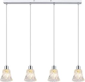 Beltéri függeszték e14 4x40w króm hestia