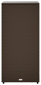 barna polyrattan kerti tárolószekrény 50 x 55 x 115 cm