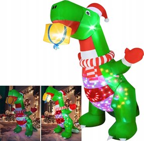Elektromosan Felfújható Dinoszaurusz Karácsonyi Led Kerti Dekoráció 240 cm