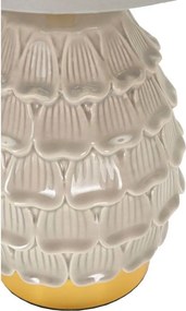 Bézs kerámia asztali lámpa textil búrával (magasság 30,5 cm) Pigny – Mauro Ferretti