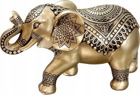 Elefánt Arany Figura Keleti Díszítéssel Ajándék Szerencse Születésnap