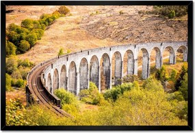 Poszterek keretben 60x40 Vasút Vonatok Sínek