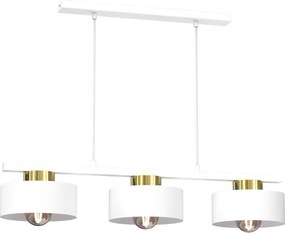 Csillár zsinóron MARTI 3xE27/15W/230V fehér/arany