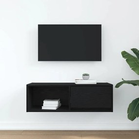 fekete tölgy színű szerelt fa TV-szekrény 80x31x25,5 cm