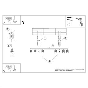 Fehér spotlámpa 6,5x117 cm Gleam – Sollux
