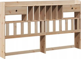 Fejtámla Polc Rendszerező Hálószoba Ágy 180 CM Fenyőfa