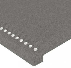 sötétszürke szövet LED-es fejtámla 183 x 16 x 78/88 cm