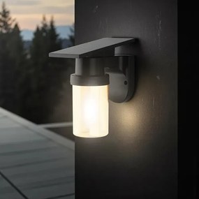 LED Sol fali lámpa LED/3,7V 2700/3200/5000K IP54 1800 mAh fekete/füstbézs + távirányító