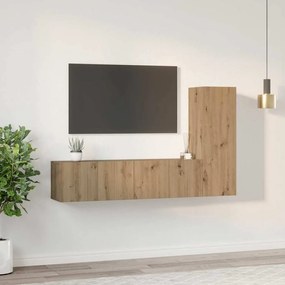 TV szekrény garnitúra 3 pcs kézműves tölgy 60 x 30 x 30 cm