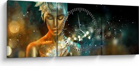 Az arany tündér képe (órával) (90x30 cm)