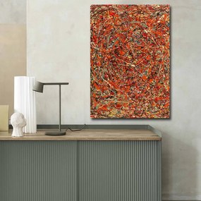 70100FAMOUSART-056 Jackson Pollock velúr vászonkép, 70 x 100 cm