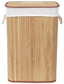 Compactor Bamboo szennyestartó kosár, szögletes,természetes