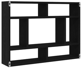 fekete tölgy színű szerelt fa fali polc 75 x 16 x 55 cm