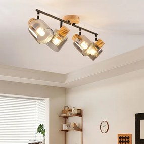 Brilagi - HYGGE spotlámpa 4xE14/15W/230V kaucsukfa/füstszínű