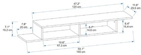 Függesztett TV asztal Tuloli (atlanti fenyő) . 1095087