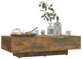 Füstös tölgy színű szerelt fa dohányzóasztal 100x49,5x31 cm
