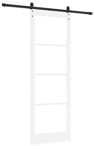 Egyszerű Csúszó Ajtó Fehér 83 x 232 cm Fa és fém
