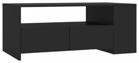 fekete szerelt fa dohányzóasztal 102 x 55 x 42 cm