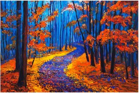 Egy őszi erdő képe (90x60 cm)