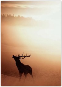 Poszterek A4 Pion Szarvas az erdő szélén