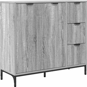 vidaXL Széf fiókkal Szürke Sonoma 89,5 x 33 x 82 cm Faanyag