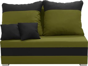 GUSTO2 Kétszemélyes kinyitható kanapé Zöld/fekete