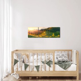 Kép - Nyári táj (órával) (90x30 cm)