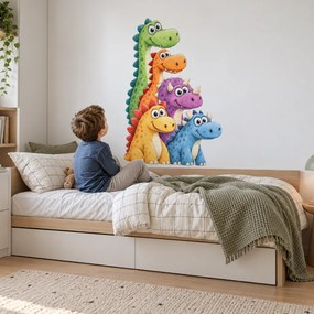 PIPPER. Színes dinoszauruszok – textil falmatrica