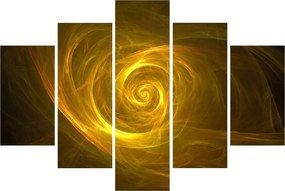 Absztrakt sárga spirál képe (150x105 cm)