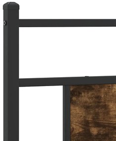 füstös tölgy színű szerelt fa és acél fejtámla 75 cm