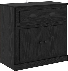 vidaXL Magasfiú fiókkal Fekete tölgy 70 x 35,5 x 67,5 cm Faanyag