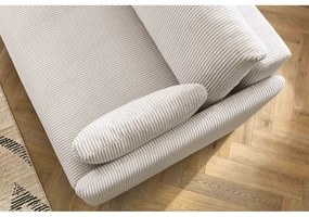 Bézs kordbársony kinyitható kanapé 211 cm Marcel – Bobochic Paris