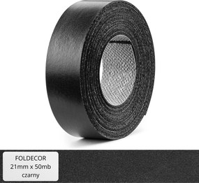 Bútorszegély ragasztóval melamin furnér fekete 21 mm 50 mb