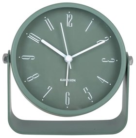 Karlsson 5989GR design ébresztőóra zöld, átmérő 12cm