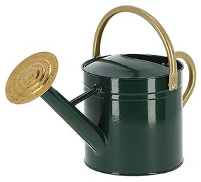 Fém locsolókanna, sötétzöld és arany színű, 5 literes