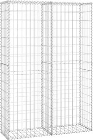 vidaXL gabion kosár fedéllel horganyzott drótból 150 x 100 x 30 cm