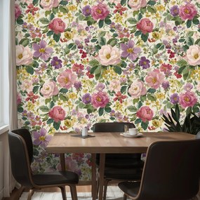 Fotótapéta - Mintás virágfestmény (147x102 cm)