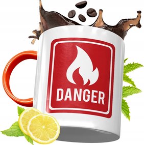 Narancssárga Bögre Tűzoltónak Tökéletes Ajándék fényképes nyomtatással