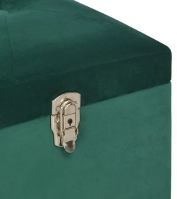 zöld bársonypad tárolórekesszel 105 cm
