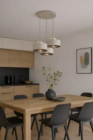 BRILAGI - Függőlámpa kábellel SPRING 3xE27/60W/230V bézs/arany