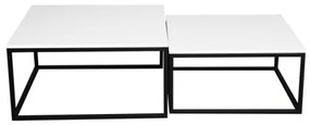 KÉSZLET 2x Kávésasztal DUAL fehér/fekete