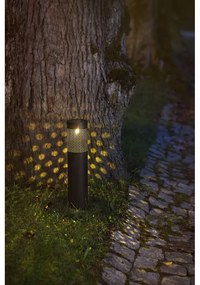 Blace fekete napelemes LED világítás rozsdamentes acélból, magasság 39 cm - Star Trading