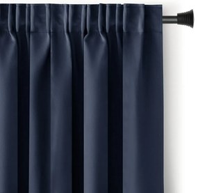 Restilo Blackout Oxford Pleat függöny, indigó, 140 x 245 cm