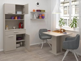 Négyajtós szekrény, kasmír, DOMIS NEW