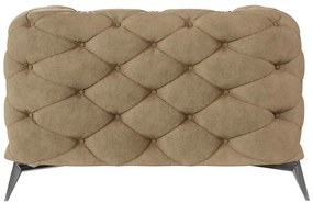 Világosbarna bársony fotel Chelsea – Ropez