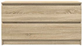 sonoma tölgy színű szerelt fa TV-szekrény 100x35x54 cm