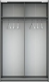 BERNO ruhásszekrény, 120 cm | Antracit/kasmír